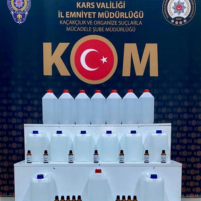 Kars'ta sahte içki operasyonunda 14 şüpheli yakalandı