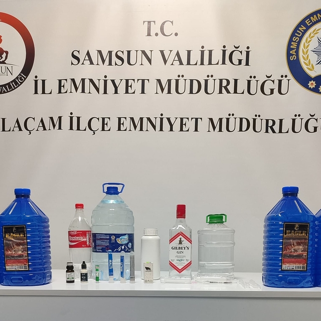 Samsun'da sahte içki operasyonunda 1 zanlı yakalandı