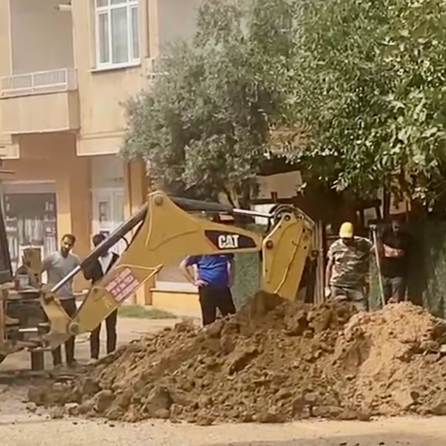 Kocaeli'de altyapı çalışmaları sırasında doğalgaz borusu delindi