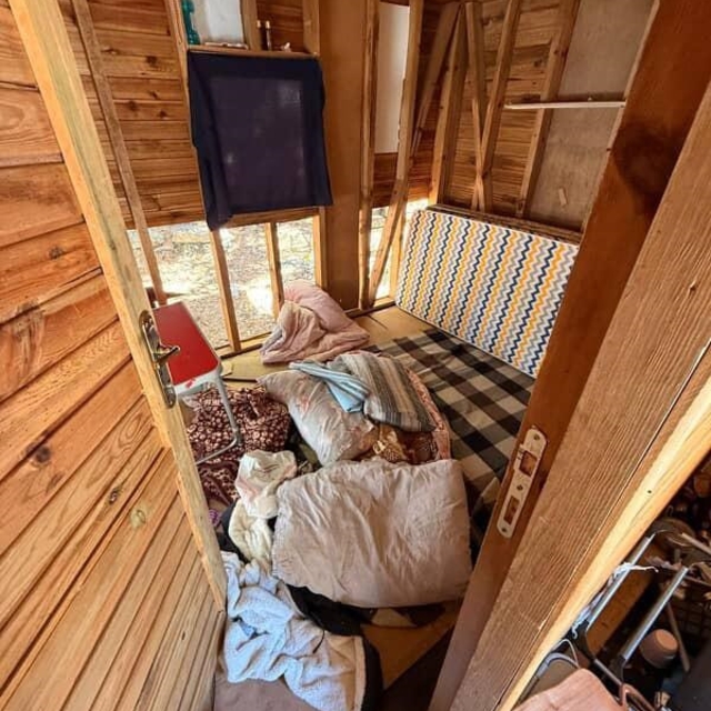 Uludağ'da barakaya giren ayı eşyaları parçaladı