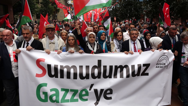Trabzon'dan Filistin'e destek