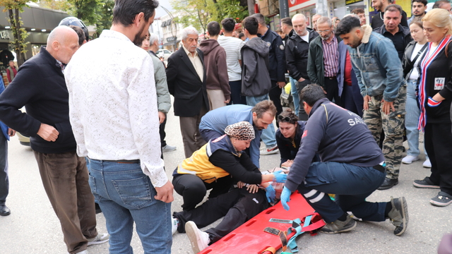 Ordu'da hafif ticari aracın çarptığı bisikletteki çocuk yaralandı
