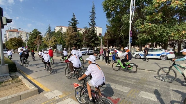 Çorum'da Avrupa Spor Haftası kapsamında bisiklet turu düzenlendi