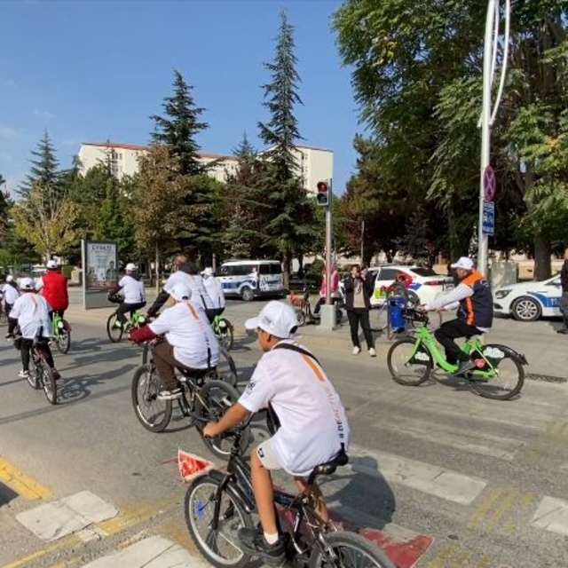 Çorum'da Avrupa Spor Haftası kapsamında bisiklet turu düzenlendi