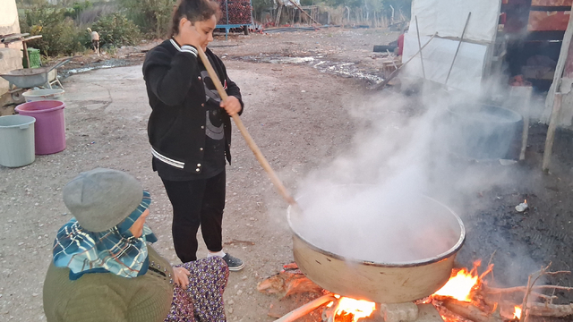 Samsun'da kadınlar kış hazırlığı için kuşburnu marmeladı yaptılar