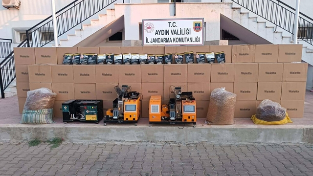 Aydın'da 1,2 milyon TL'lik kaçak tütün ve makaron ele geçirildi