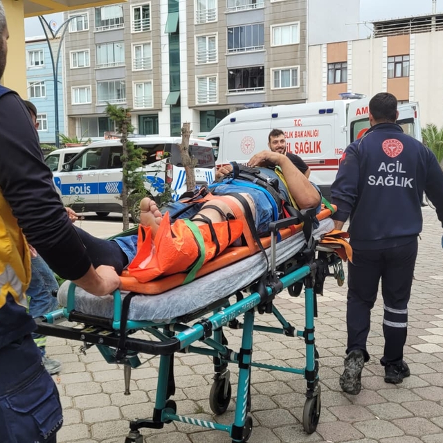 Samsun'da iş kazasında bir kişi yaralandı