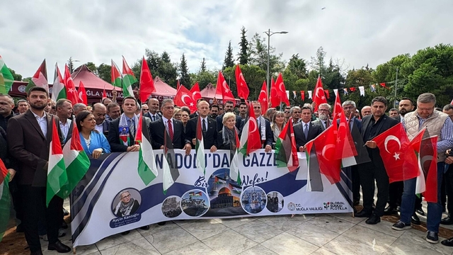 Muğla'da Küresel Sumud Filosu'na destek