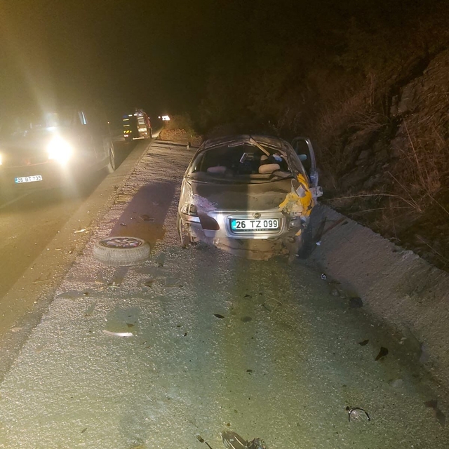 Bilecik'te yoldan çıkan otomobildeki 2 kişi yaralandı