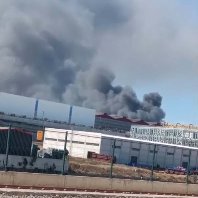 İzmir'de fabrika yangını