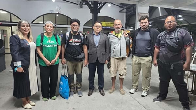 Sumud Filosu'ndan tahliye edilen aktivistler Muğla'da misafir edildi