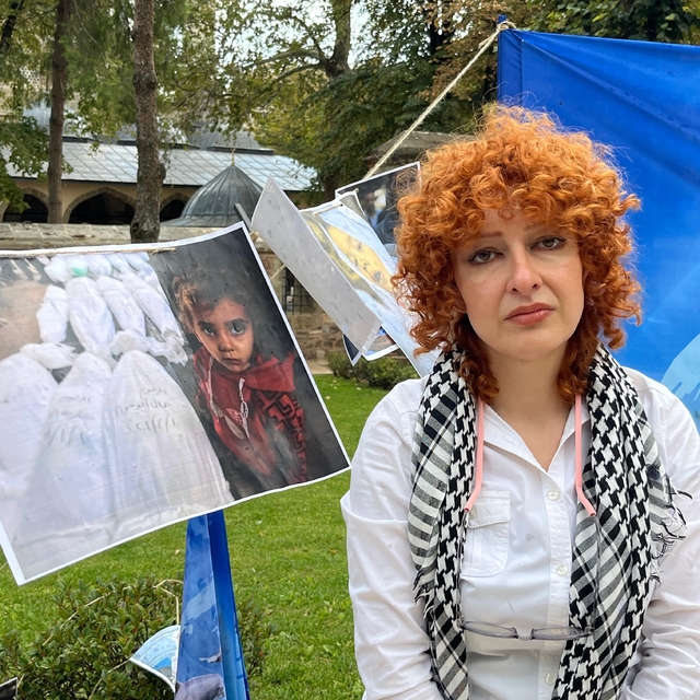 Gazze'ye destek için İstanbul'dan Kudüs'e başlattığı yürüyüşte Kocaeli'ye u...