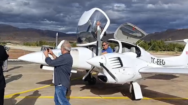 Nuri Demirağ'ın doğduğu ilçeye 84 yıl sonra ilk uçak indi