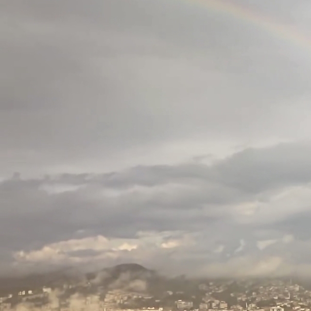 Bartın'da yağmur sonrası gökkuşağı oluştu