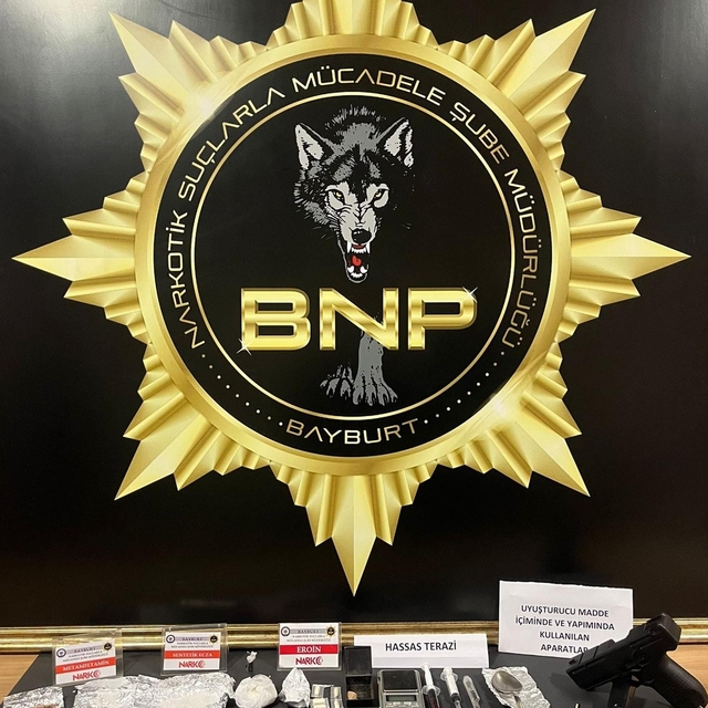 Bayburt'ta uyuşturucu operasyonunda 1 şüpheli tutuklandı