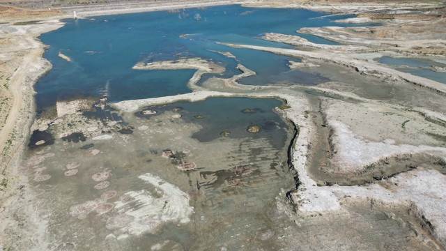 Tekirdağ'da Naip Barajı'nın su seviyesi azalmaya devam ediyor