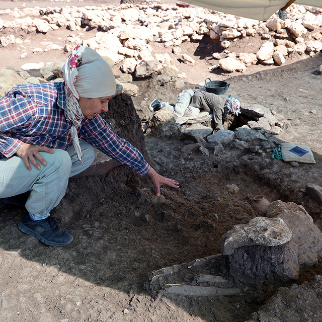 Diyarbakır'da Çayönü Tepesi'nde 8 mezar gün yüzüne çıkarıldı