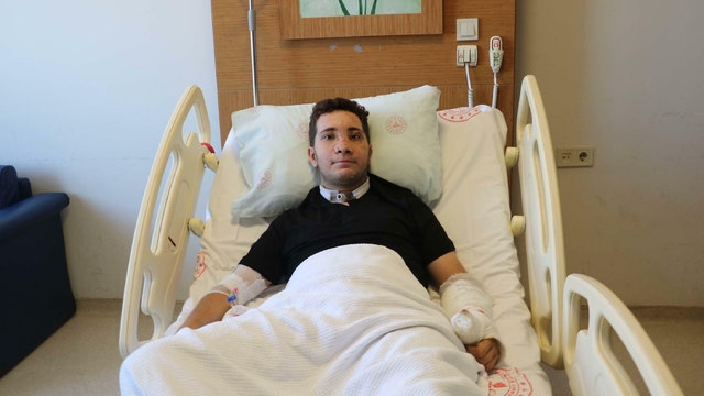 Kazada burnu kopma noktasına gelen motosikletli, ameliyatla sağlığına kavuştu