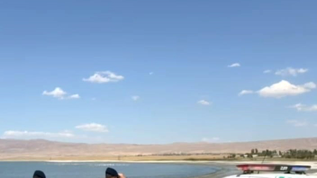 Van'da jandarma flamingo nöbetinde