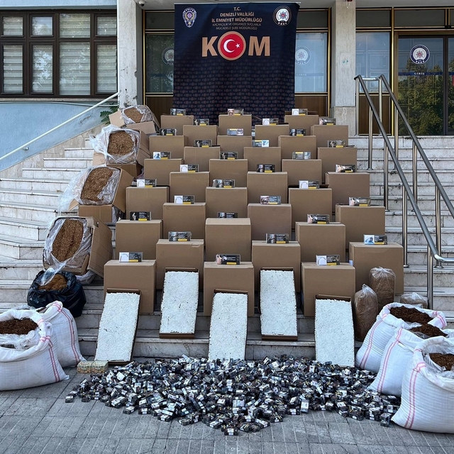 Denizli'de kaçak sigara operasyonunda 1 şüpheli yakalandı