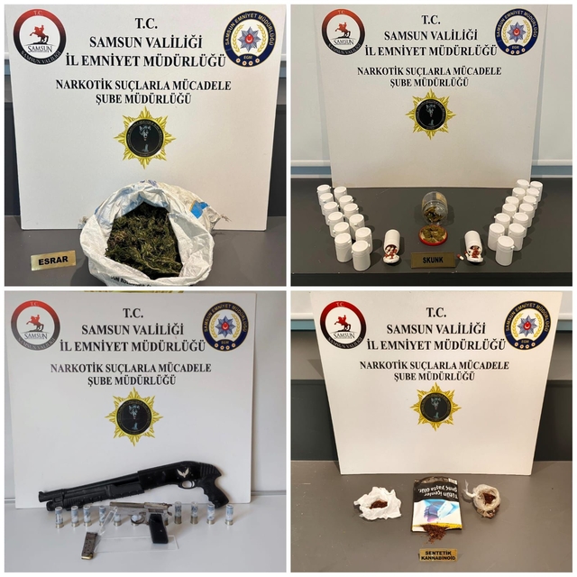 Samsun'da uyuşturucu operasyonunda 4 zanlı yakalandı