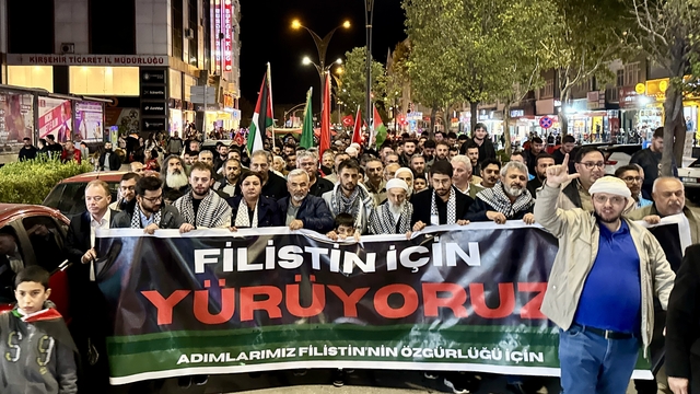 Kırşehir'de İsrail'in Küresel Sumud Filosu'na saldırılarına tepki gösterildi