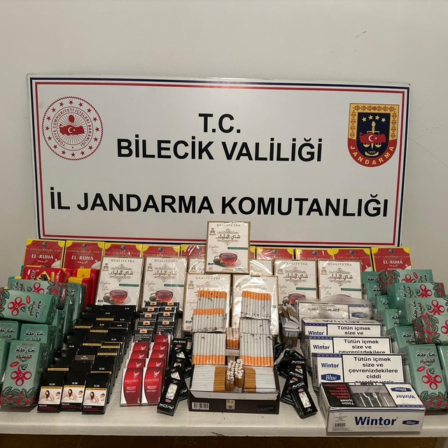 Bilecik'te gümrük kaçağı sigara ve çay ele geçirildi