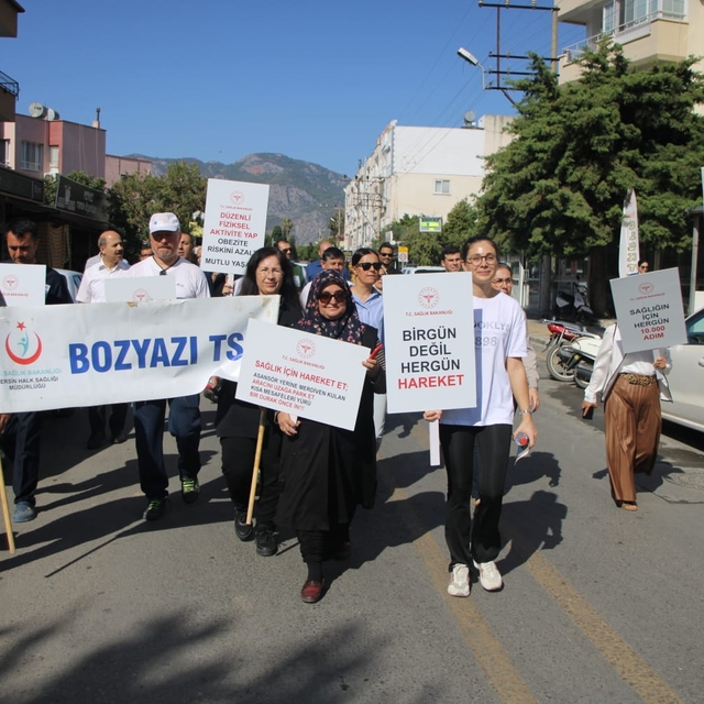Bozyazı'da "Dünya Yürüyüş Günü" etkinliği yapıldı