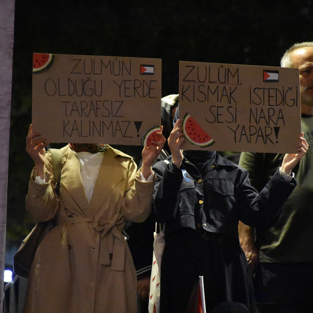 Trabzon'da İsrail'in Küresel Sumud Filosu'na saldırısı protesto edildi