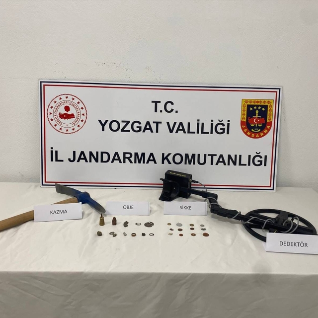 Yozgat'ta izinsiz kazı yapan zanlı suçüstü yakalandı