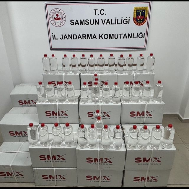 Samsun'da 620 litre etil alkol ele geçirildi