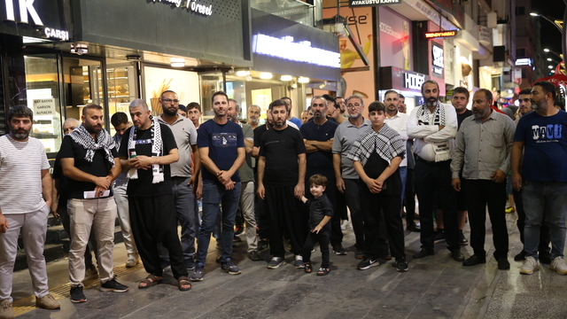 Hatay'da İsrail'in Küresel Sumud Filosu'na saldırısı protesto edildi