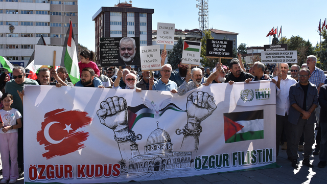 Kırıkkale'de İsrail'in Gazze'ye saldırıları protesto edildi