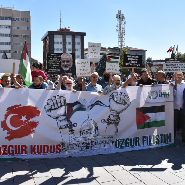 Kırıkkale'de İsrail'in Gazze'ye saldırıları protesto edildi
