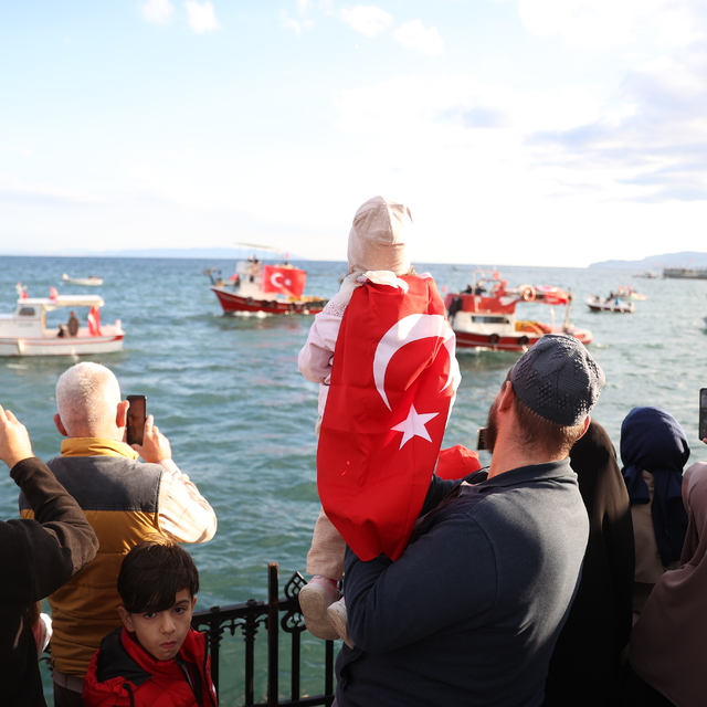 Tekirdağ'da Küresel Sumud Filosu'na destek etkinliği düzenlendi