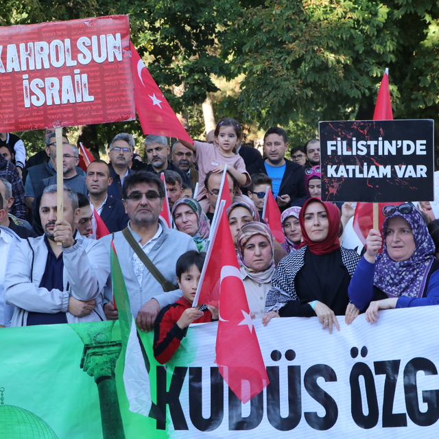 Çankırı'da, Küresel Sumud Filosu'na destek gösterisi düzenlendi