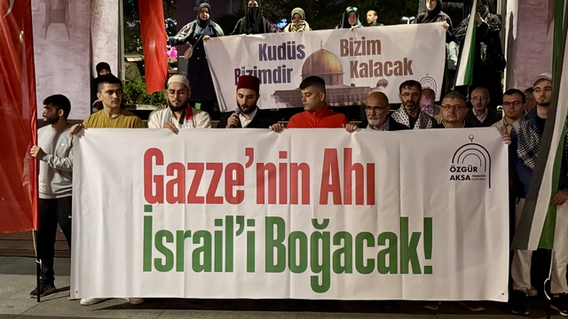 Trabzon'da İsrail'in Gazze'ye saldırıları protesto edildi