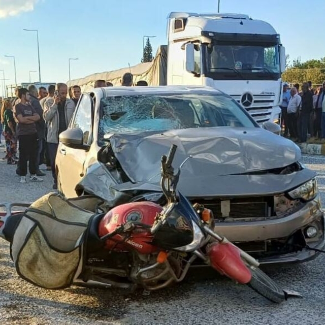 Manisa'da otomobille çarpışan motosikletin sürücüsü öldü