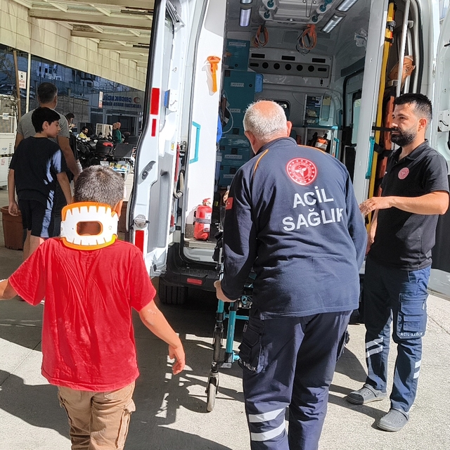 Siirt'te devrilen bisikletteki 2 çocuk yaralandı