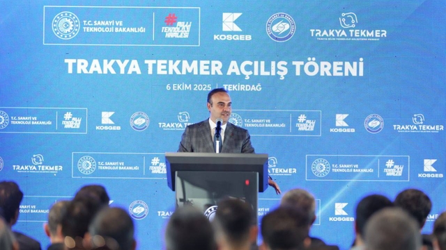 Sanayi ve Teknoloji Bakanı Kacır Tekirdağ'da TEKMER açılışında konuştu: