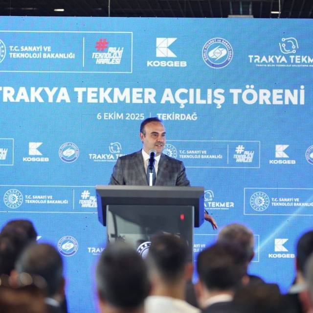 Sanayi ve Teknoloji Bakanı Kacır Tekirdağ'da TEKMER açılışında konuştu: