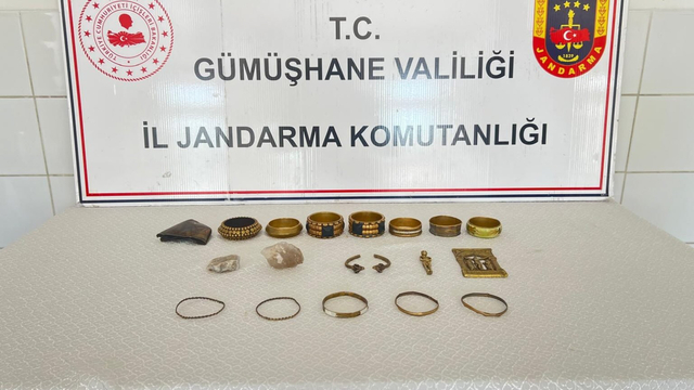 Gümüşhane'de tarihi eser operasyonunda 1 şüpheli yakalandı