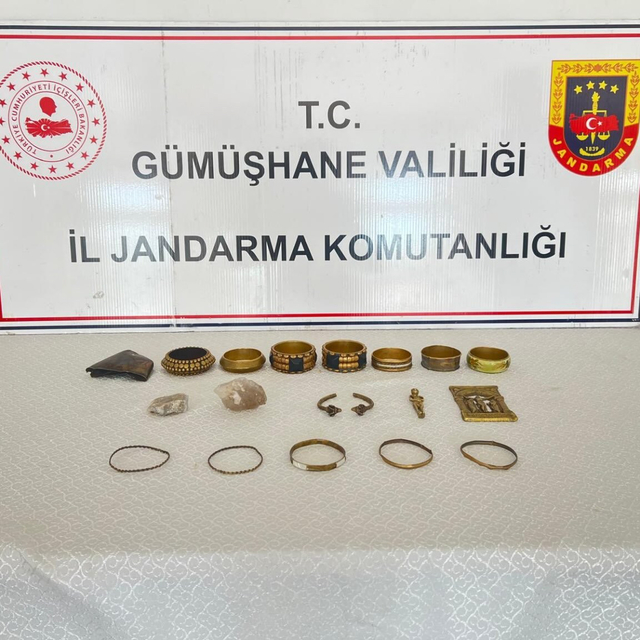 Gümüşhane'de tarihi eser operasyonunda 1 şüpheli yakalandı