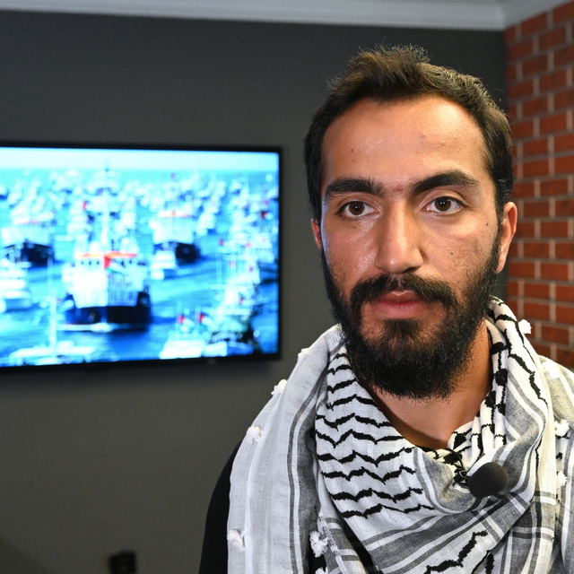 Sumud Filosu'ndaki İsrail'in yasa dışı alıkoyduğu aktivist Metehan Sarı AA'...