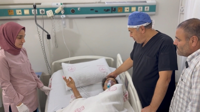 Yuttuğu toplu iğne akciğerine saplanan Bedia, ameliyatla sağlığına kavuştu