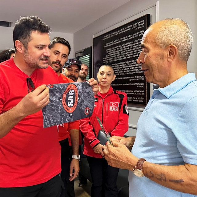 SAR Arama Kurtarma Derneği üyelerinden ANFAŞ Başkanı Bıdı'ya teşekkür ziyar...