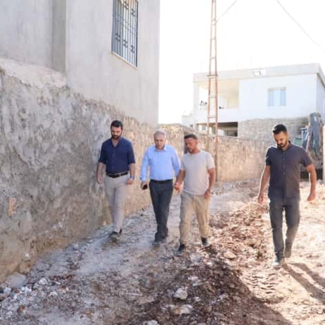 Midyat'ta atıksu hattı çalışması