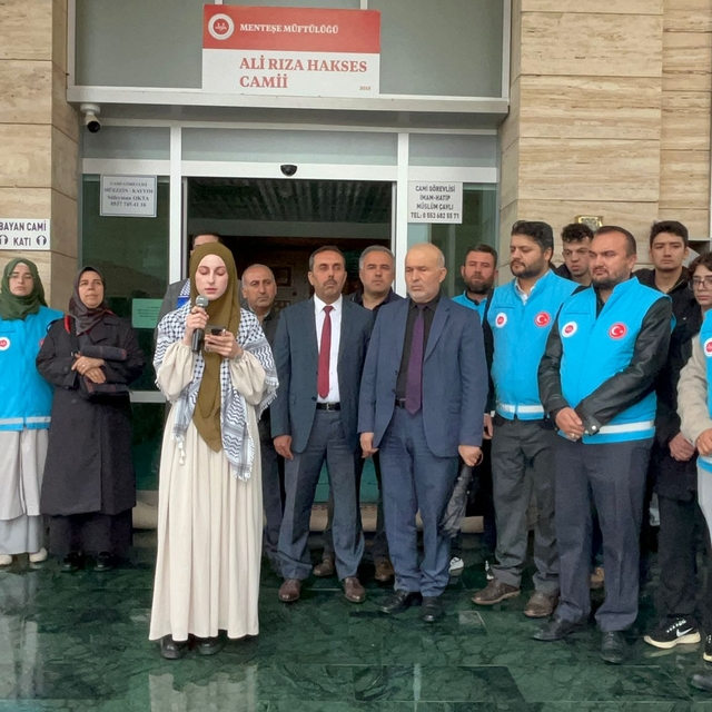 Muğla'da "İlk Kıblemiz Kudüs" konulu basın açıklaması yapıldı