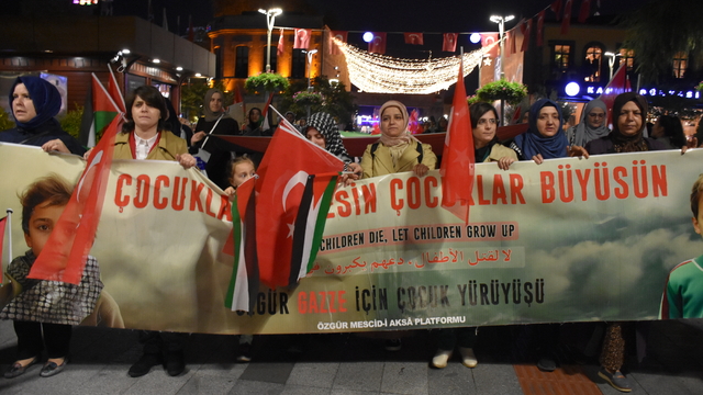 Trabzon'da İsrail'in Gazze'ye saldırıları protesto edildi
