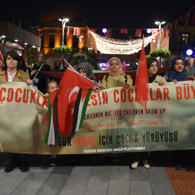 Trabzon'da İsrail'in Gazze'ye saldırıları protesto edildi